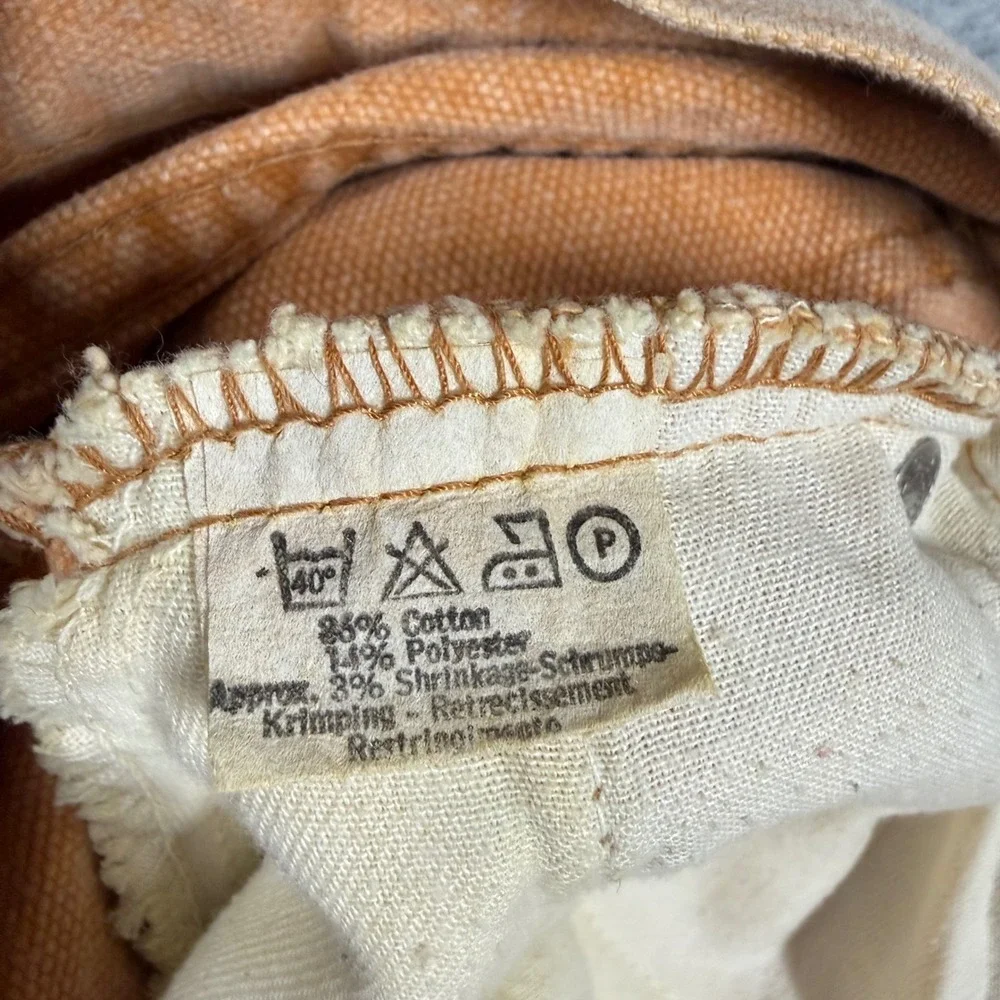 Vintage‎ 1980s Levi's 630-7775 White Tab Jeans Tan Orange Actual 28x34 Talon 42